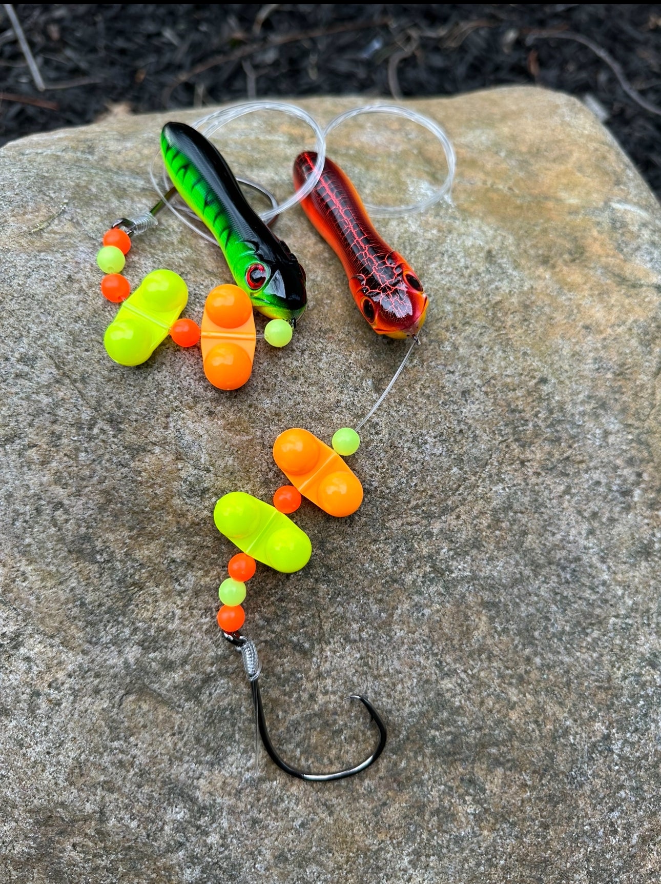 4" Pre-tied Catfish Float Rigs- 5 Pack